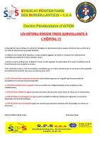 Communique sps du cp aiton un detenu envoie trois surveillants a l hopital 05 mars 2025 page 0001